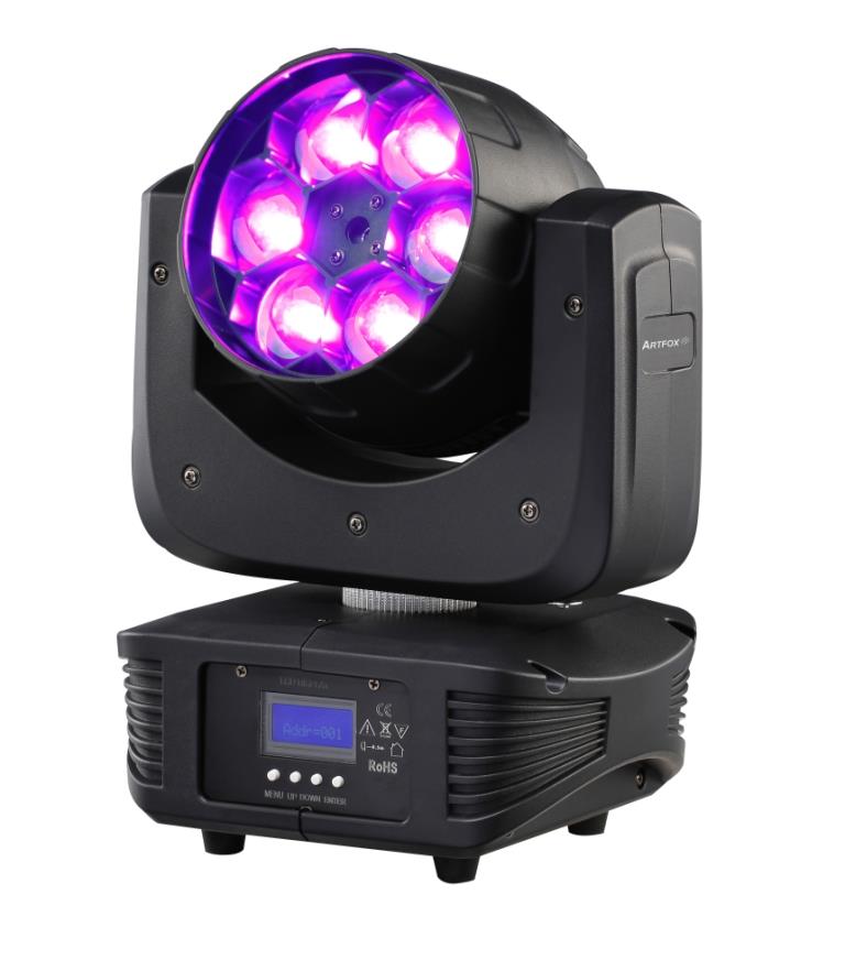 LED Moving Head:Beam and Kaleido effects, Ostar 6x15W RGBW LEDs